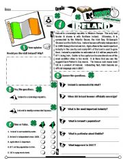 English Worksheet: RC Series_Level 01_Irish Edition_04 Ireland (Fully Editable + Key)
