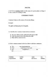 English worksheet: Nouns