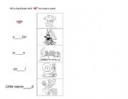 English worksheet: Fill in the blanks - ai words