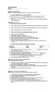 English Worksheet: Literature exam!!