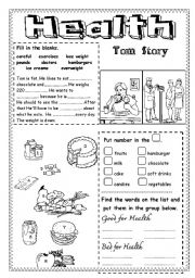 English Worksheet: Health