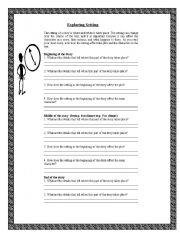 English Worksheet: Exploring Texts