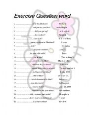 English Worksheet: exercise