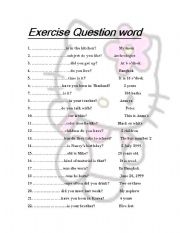 English worksheet: exercise