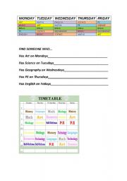 English Worksheet: Find sb who...