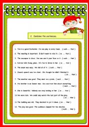 English Worksheet: so that 