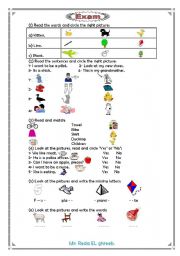 English worksheet: test