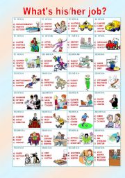 English Worksheet: WHAT�S HIS / HER JOB ? MULTIPLE CHOICE ****PART 2