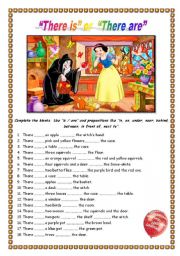 English Worksheet: there is/ there are & prepositions