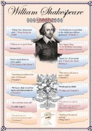 English Worksheet: William Shakespeare quotes