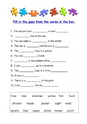 English worksheet: Grammar Gapfill worksheet