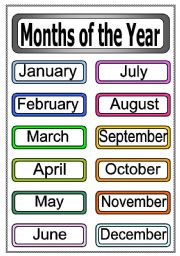 English Worksheet: Days and Months..