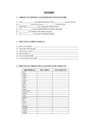 English worksheet: Past simple