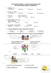 English Worksheet: 5.snf ing test