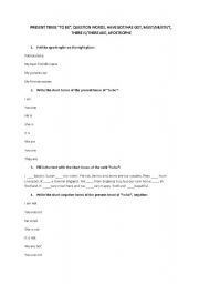 English worksheet: PRESENT TENSE 