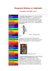 English Worksheet: robot