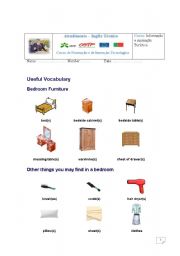 English worksheet: bedroom (furniture)