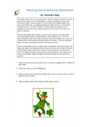 English Worksheet: St. Patricks day
