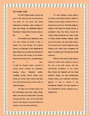 English Worksheet: The Olympic Games