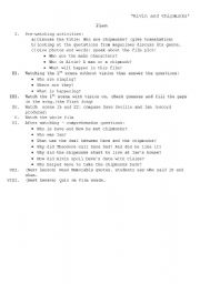 English Worksheet: Plan for Alvin and Chipmunks movie lesson 