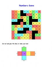 English Worksheet: Numbers / High numbers practice game. Elementary to advanced.