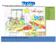 English Worksheet: Toys