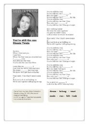 English Worksheet: Shania Twain