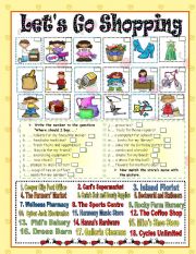 English Worksheet: Lets Go Shopping !