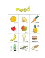 English worksheet: Food