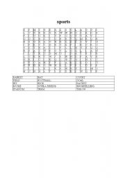 English Worksheet: SPORTS