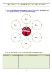 English Worksheet: Coke_ad_listening activity