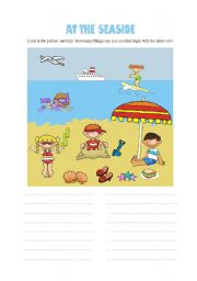 English Worksheet: At the seaside