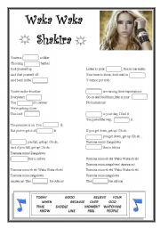 Waka Waka Worksheet