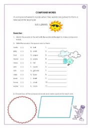 English Worksheet: compound words