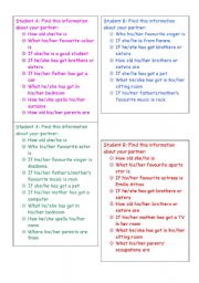 English Worksheet: Oral activities