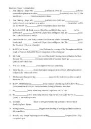 English Worksheet: Exercise- Present v.s. Simple Past