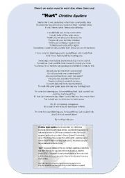 English Worksheet: Song: Hurt [Christina Aguilera]