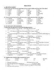 English Worksheet: PRACTICE (THEME: SPORT)
