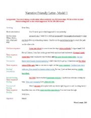 Model Descriptive Friendly Letter for IGCSE ESL