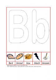 English worksheet: Phonic Recognition Bb