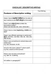 English worksheet: Egyptian myth checklist