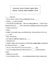 English Worksheet: Dialogue at the supermarket