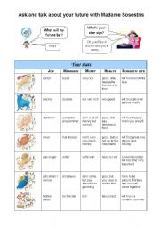 English Worksheet: HOROSCOPE (PAIR WORK)