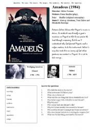 Amadeus movie worksheet