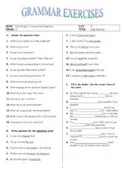 English Worksheet: simple present tense