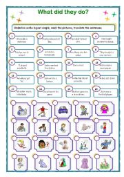 English Worksheet: past simple  