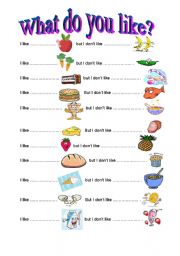 English Worksheet: food