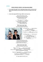 English Worksheet: Song Money Makes the World Go Round