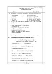 English Worksheet: english exam
