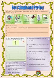 English Worksheet: past simple or past perfect